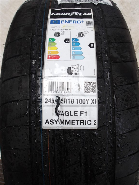 [GYÁRI ÚJ] GOODYEAR - NYÁRI GUMI 1DB! - 245 / 45 R18 - 100Y XL -  EAGLE F1 ASYMMETRIC 3 - DOT: 4522 3. kép